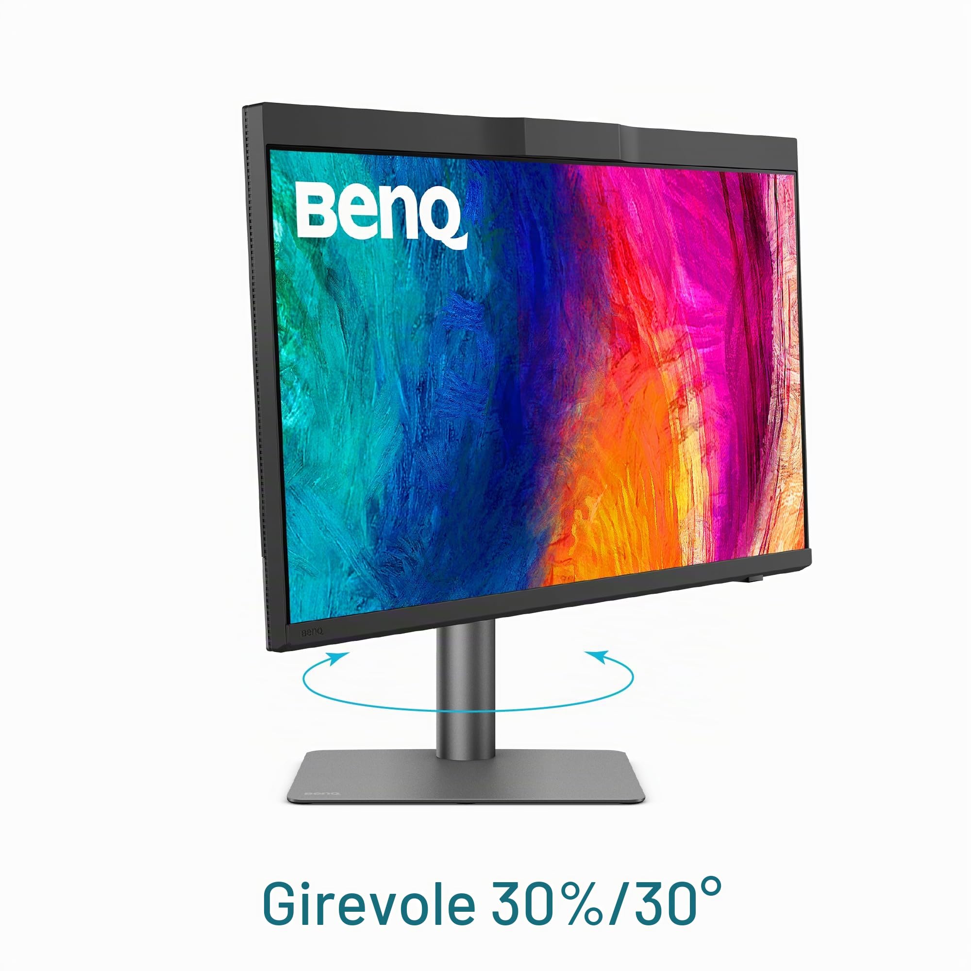 BenQ Creative Pro PD2770U 27” 4K monitor con gestione cromatica, calibrazione hardware, 99% RGB/DCI-P3, 100% Rec.709, USB-C96W, collegamento daisy chain, KVM, per studi grafici e di video editing