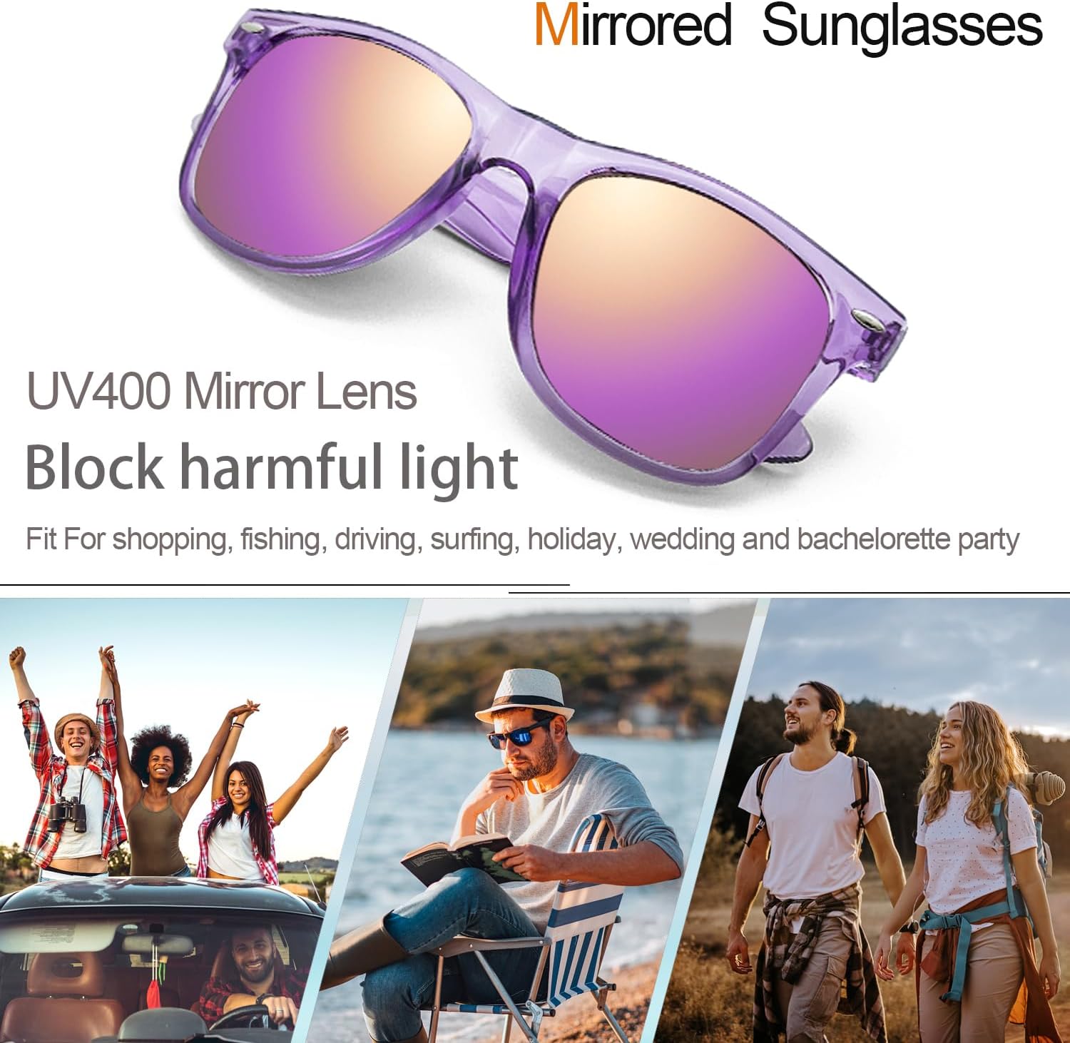 12/24 Pack Wholesale 80s 90s Retro Neon Party Clear Frame Colorful Mirrored Sunglasses Bulk for Men Women - Image 7