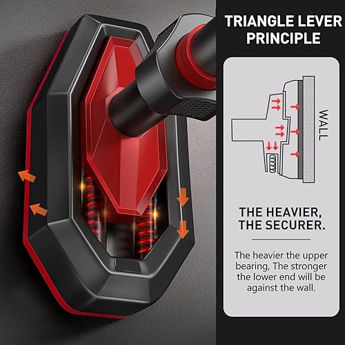 Miniatura 3 de Barra de dominadas para puerta, capacidad máxima de 440 libras, barra de entrenamiento portátil para la parte superior del cuerpo para entrenamiento