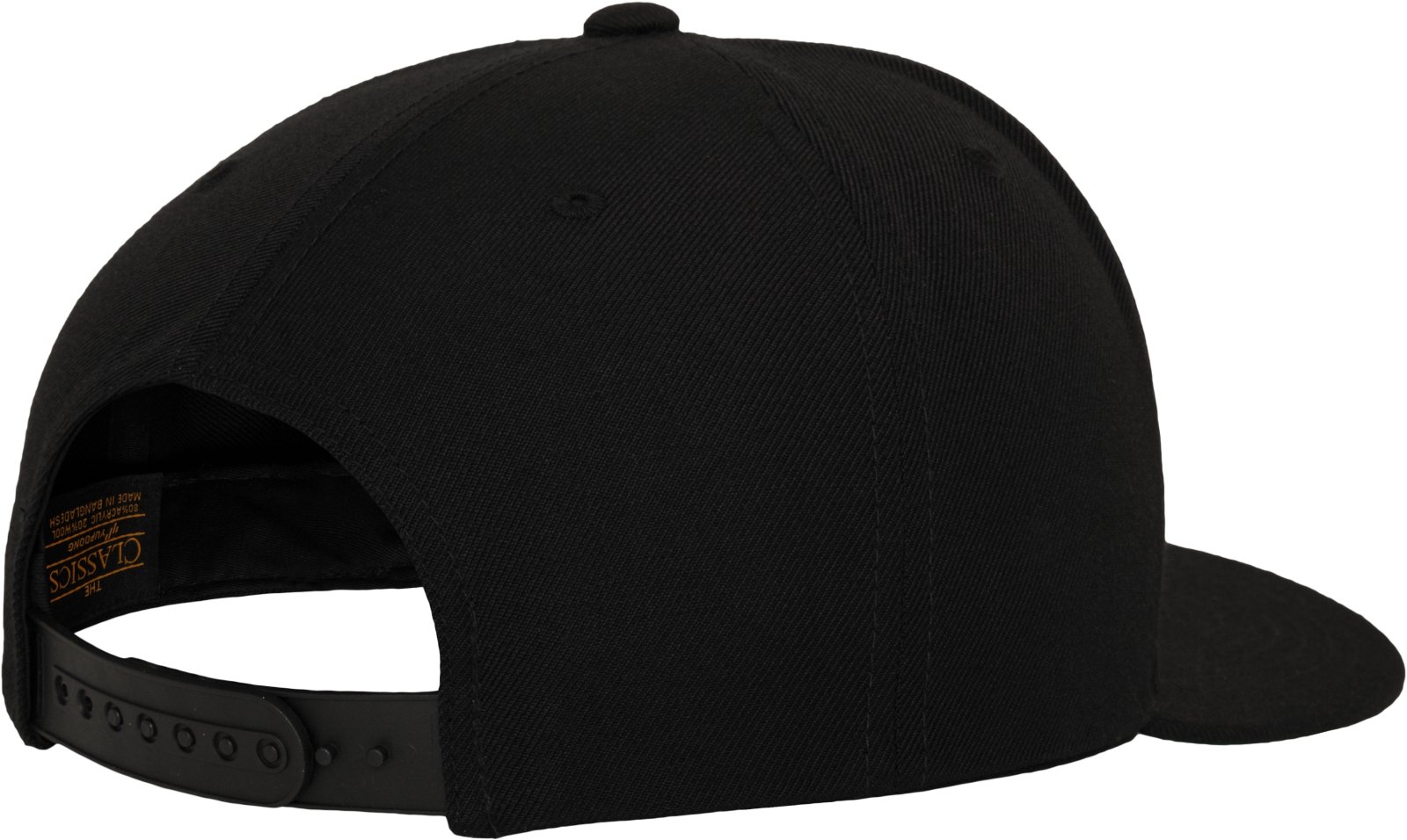 Flexfit Uniseks Snapback Czapka, Czarny
