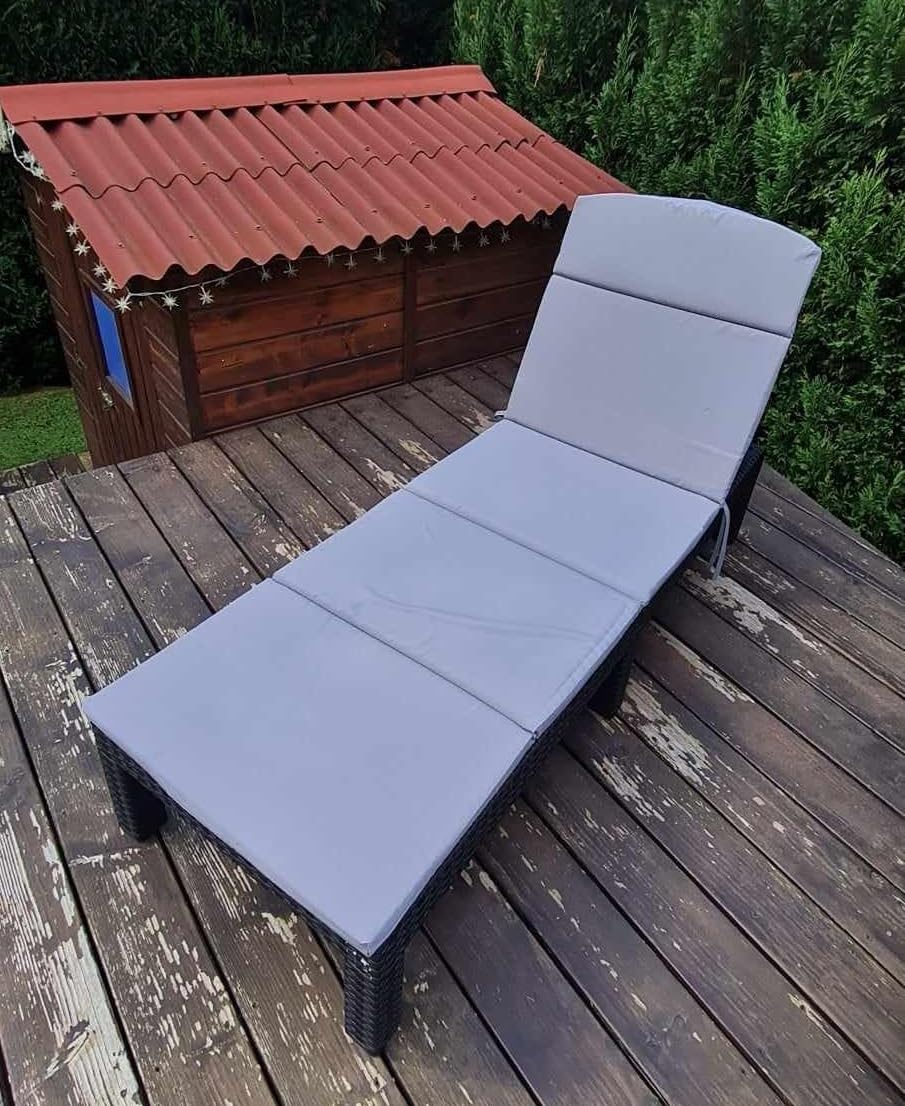 Lot de 2 Bain de Soleil Pliant avec Coussin,Chaise Longue Pliable Exterieur,Positions reglables,Durable et Facile a Nettoyer (Lot de 2 avec Coussin)