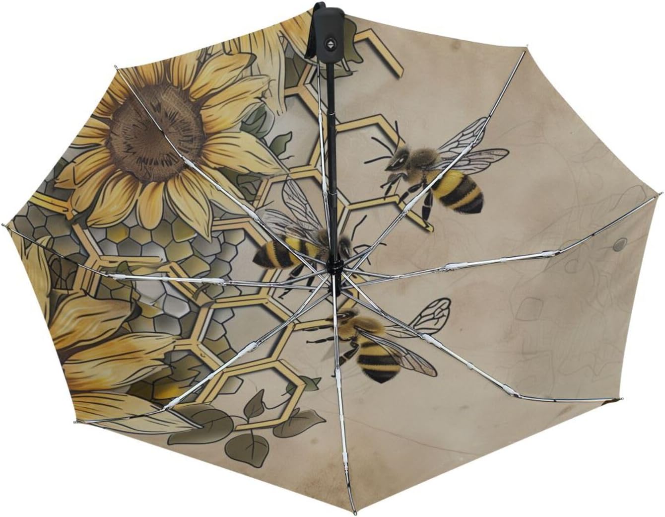 Automatic Umbrella One Touch Auto Open and Close Button Compact Travel Umbrella for Women Men Kid