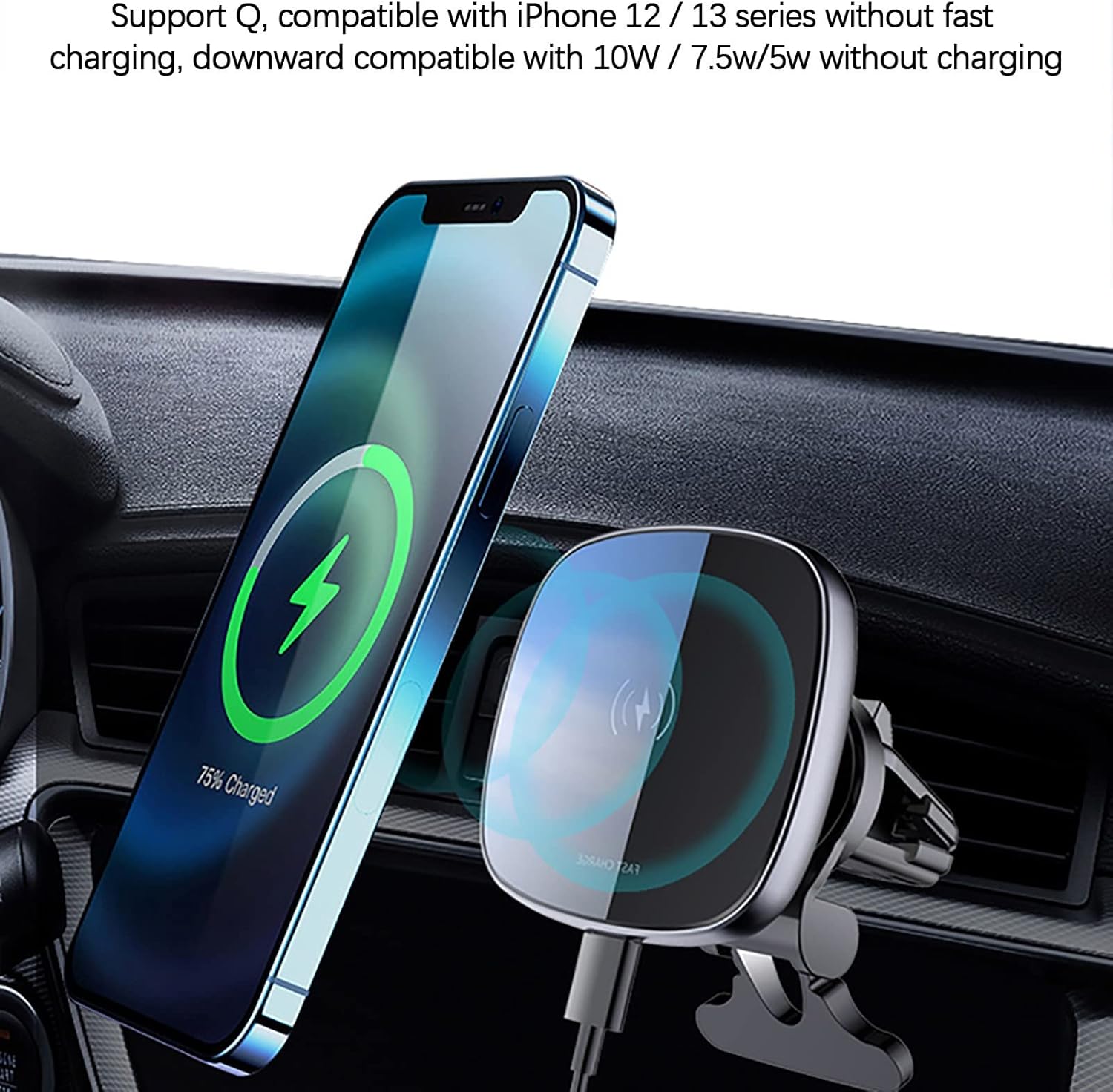 magnetic wireless car charger mount 360%c2%b0 adjustable 15w fast charging air vent magnet accessories car phone holder auto clamping car mount phone