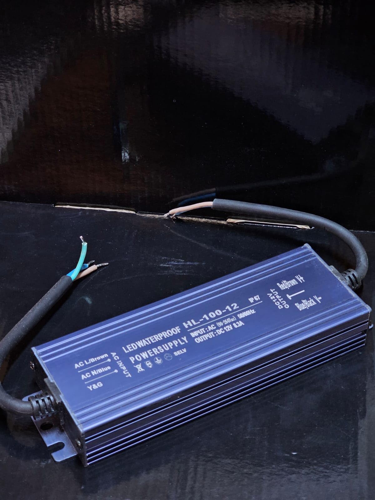 RB3 LED Waterproof Power supply12V 100w, IP67 LED Driver 8.3A Power Supply, Waterproof Constant Voltage Adapter for Outdoor LED Bulbs Strip Lights (100, Watts)