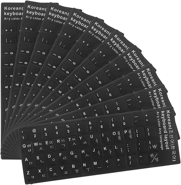 Capa de teclado de laptop 10 peças teclado coreano capa de teclado coreano idioma adesivo teclado adesivos de letras adesivos de teclado de laptop em idioma coreano