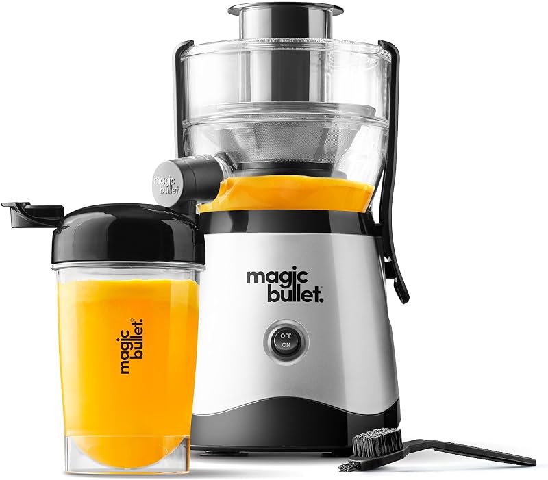 Mini Juicer with Cup, Black and Silver