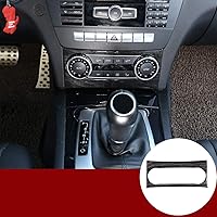 Vista 10 de YIWANG Marco de perilla de control central de ABS cromado para Mercedes Benz Clase C W204 2011-2014 Accesorios de coche (grano de madera de pino)