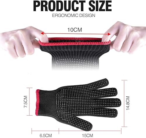 Miniatura 9 de homenote Juego de iniciación rápida de chimenea de carbón, accesorios para chimenea, cubos de encendedor, guantes resistentes al calor, soplador,