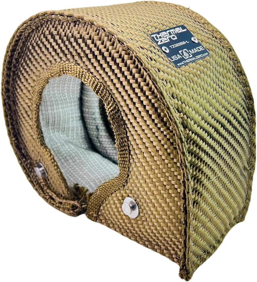 Thermal Zero Lava Titanium Universal T4 Turbo Blanket Holds 2400 Degrees. Made in USA Unlike the Rest. Fits Most T4 turbochargers Including Garrett, Precision, Turbonetics etc.