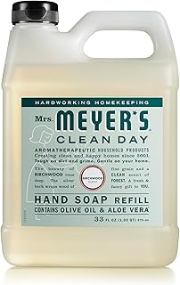 MRS. MEYER'S CLEAN DAY Liquid Hand Soap Refill, Birchwood Scent, 33 Ounce Bottle