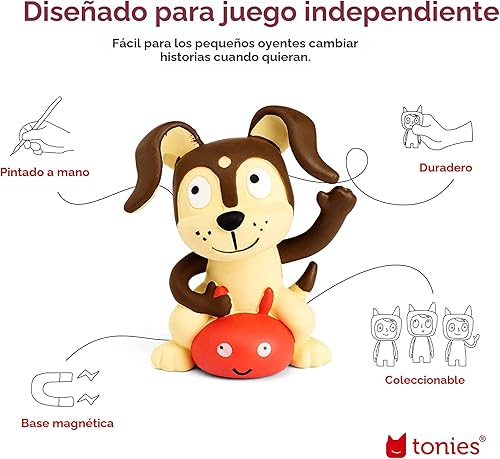 Vista 6 de Toniebox 1 - Set de inicio del reproductor de audio con Playtime Puppy - Escucha, aprende y juega con una pequeña caja abrazable - Azul claro