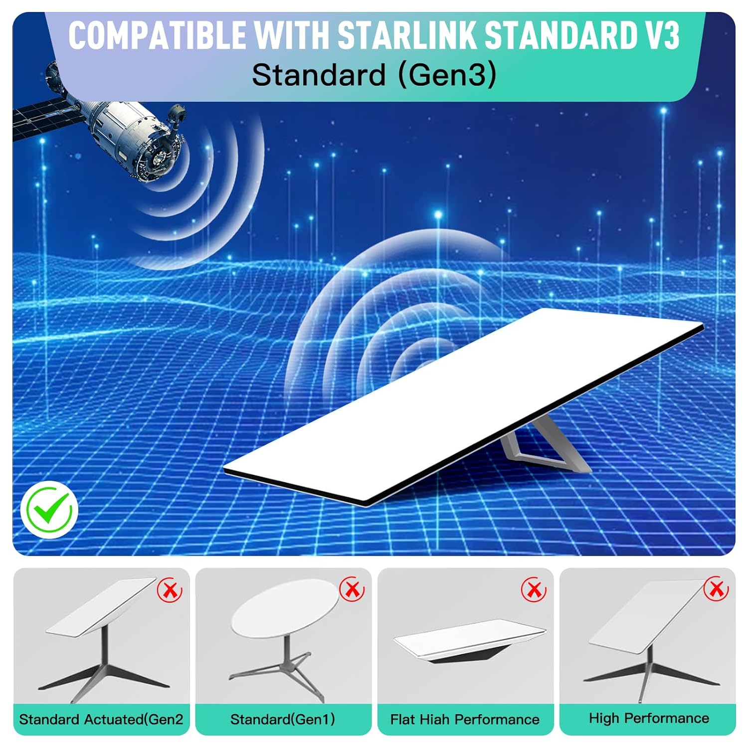 Starlink Cable 164FT/50M for Starlink Actuated Gen3, Replacement Cable Starlink Rectangular Satellite V3 Waterproof Starlink Cables