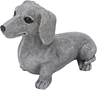 Accessory,Dog Pet Marker Tribute Statue Personalised Memorial Statue for Pet Dog in Animal Figurine Pet Memorial Stone Tombstone Decor for Outdoor Garden Orna (Dachshund)