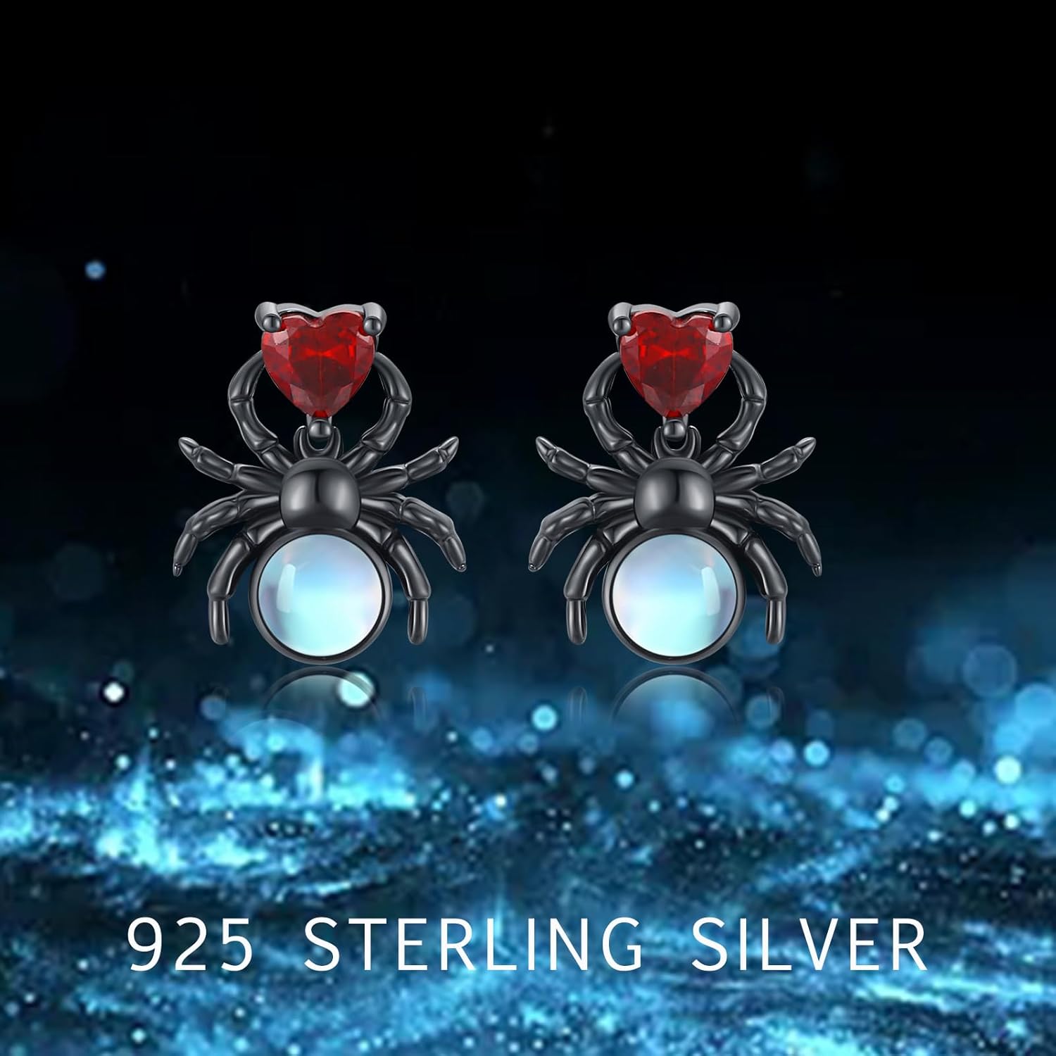 TRISHULA Animal Earrings 925 Sterling Silver Animal Stud Earrings Moonstone Crystal Earrings Jewelry for Women Birthday Christmas Gifts