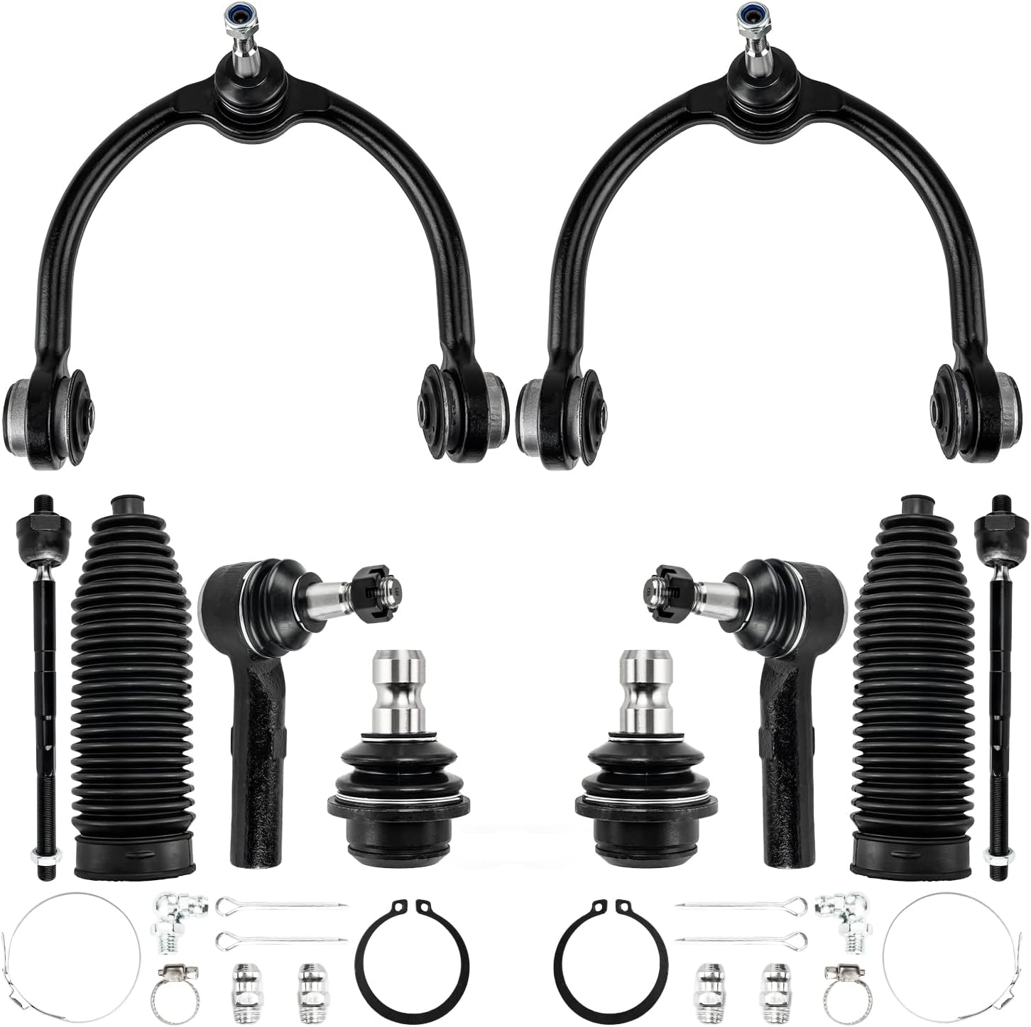 Torchbeam Front Upper Control Arm w/Ball Joint Suspension Kit Replace for 05-10 Je-ep Grand Cherokee Commander 2005 2006 2007 2008 2009 2010 Left & Right K620188 K80629 K80861 12pcs