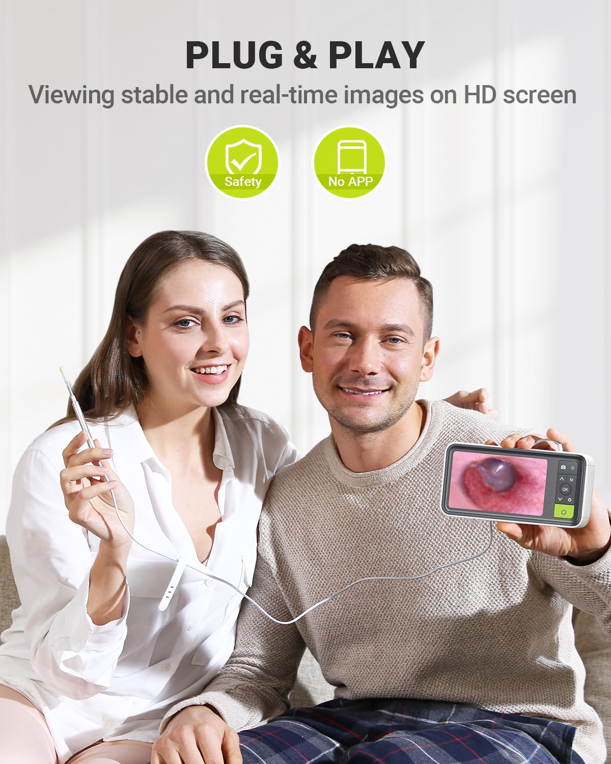1080P Digitales Otoskop mit Gyroskop, AnyScope 3,9 mm Ohrfernrohrkamera mit 6 Lichtern, 11,4 cm Bildschirm, Ohrenschmalz-Entfernungswerkzeug, 32 GB Karte, unterstützt Foto-Schnapp- und Videoaufnahmen