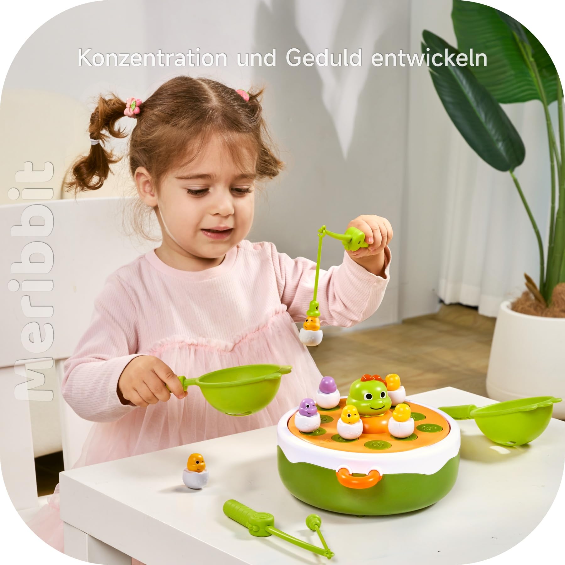 4 in 1 Angelspiel ab 2 3 4 5 Jahren, Aufspringendes & Musikdesign, Montessori Spielzeug Magnet Spiel, Musik Spielzeug für Junge Mädche