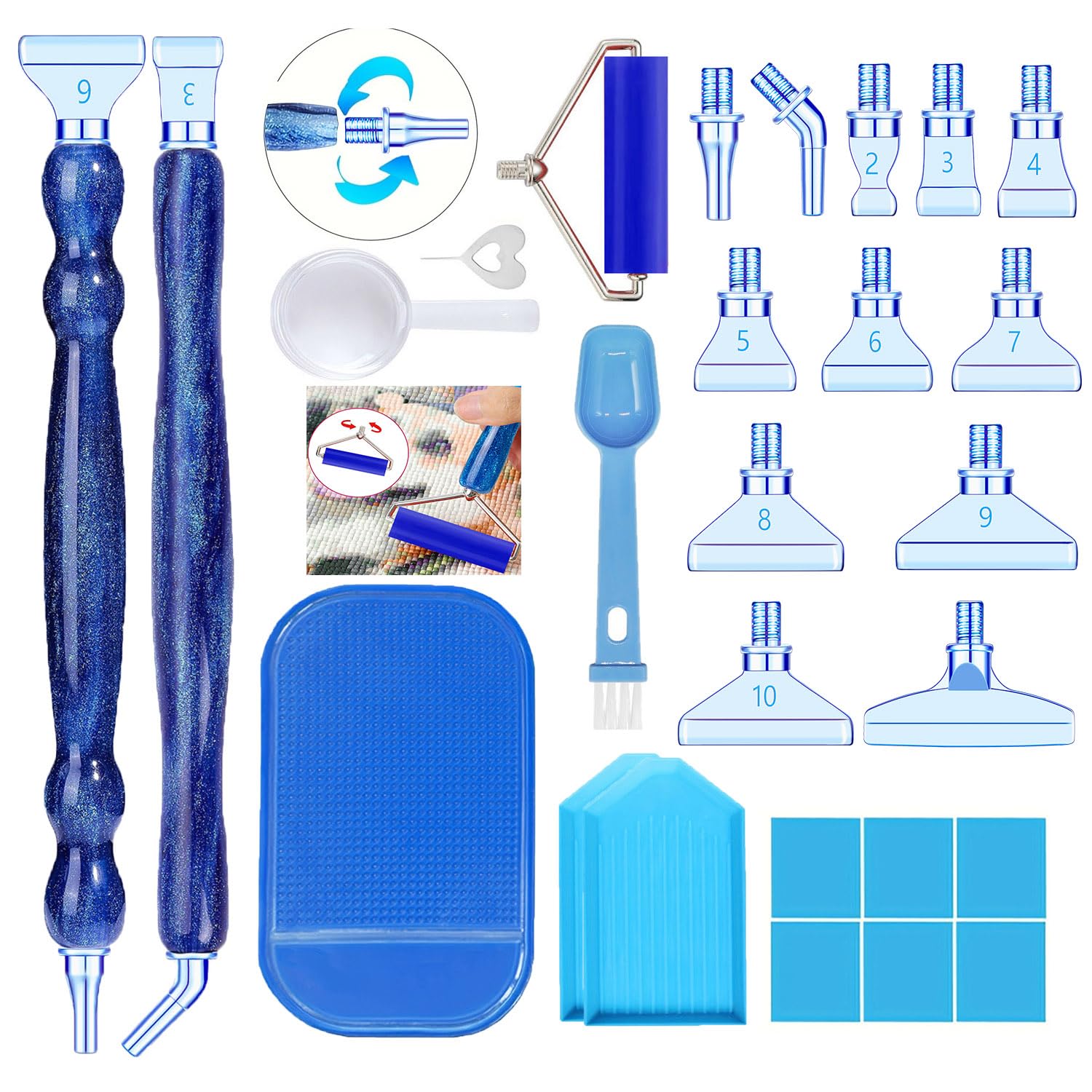 Stylo peinture diamant en acier inoxydable durable pour broderie 5D