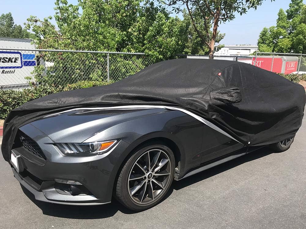 CarsCover Custom Fit 2015-2022 Ford Mustang Shelby GT350 GT Fastback Bullitt Car Cover Ultrashield Black Covers