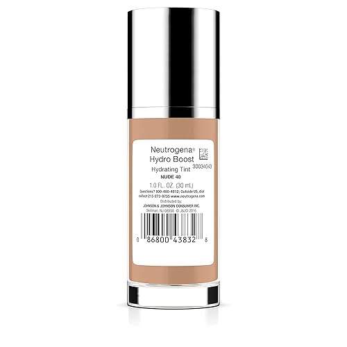 Miniatura 10 de Neutrogena Hydro Boost Tinte hidratante con ácido hialurónico, fórmula ligera de gel de agua, maquillaje de base líquida hidratante, sin aceite y no