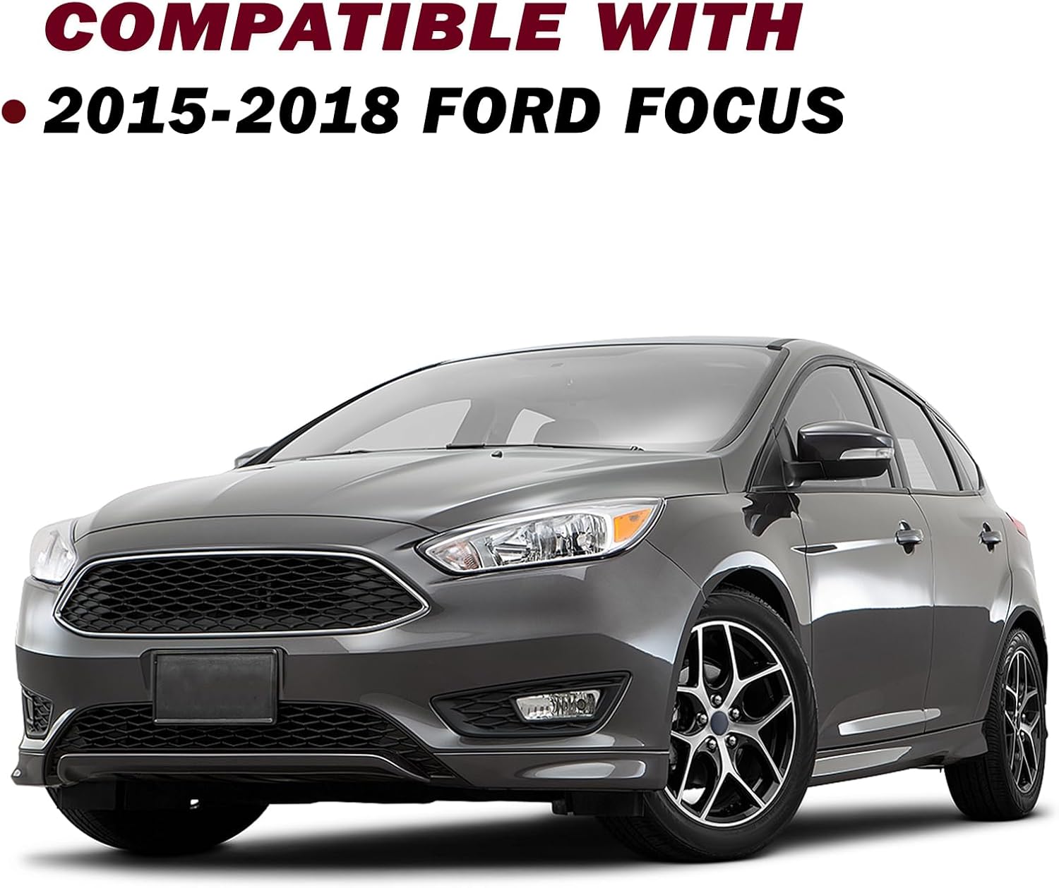 JSBOYAT Left Driver Side Mirror fit for 2015-2018 Ford Focus Power Heated With Signal Light Blind Spot Electric Adjustment and Manual Folding No Memory(6Pins)