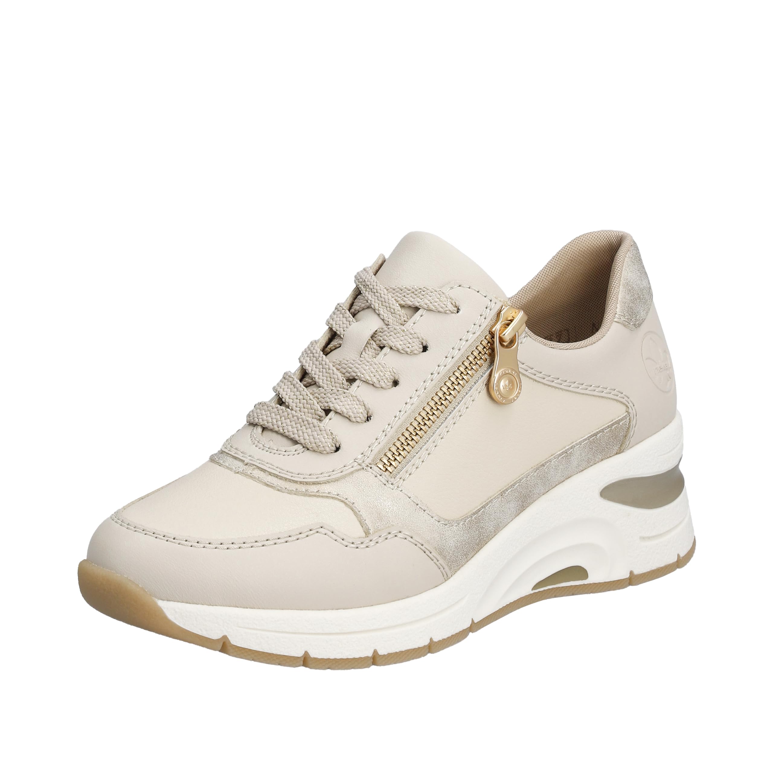 Rieker N9301 Women's Low-Top Trainers with Loose Insole, Beige 60, 4 UK
