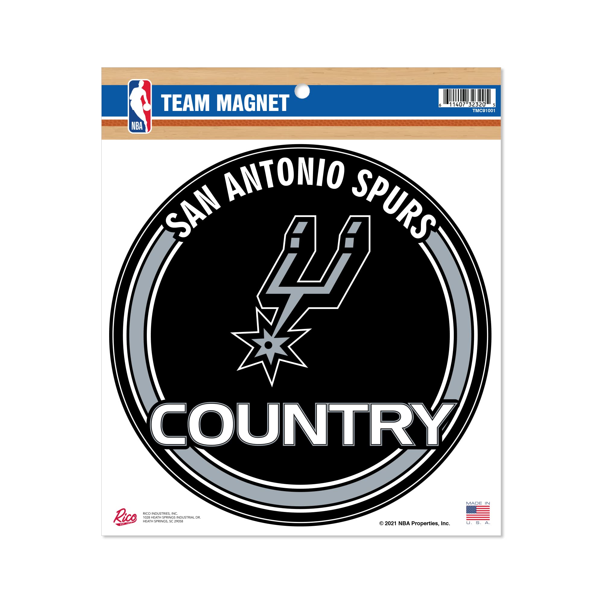 Rico Industries NBA San Antonio Spurs 8" Round Magnet