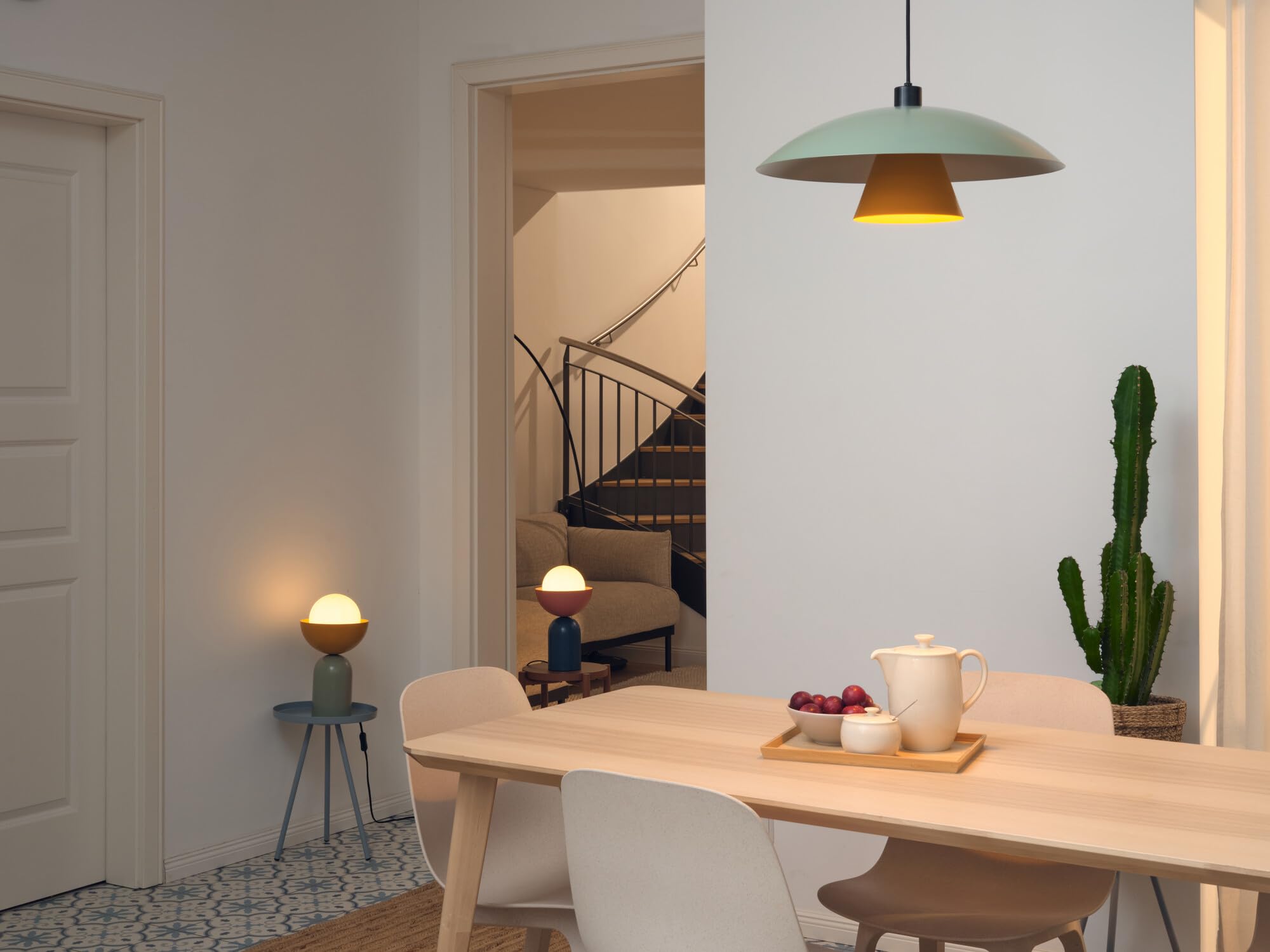 OSRAM Lampada da tavolo DECOR Bowl E14 Vetro Verde/Giallo 200mm