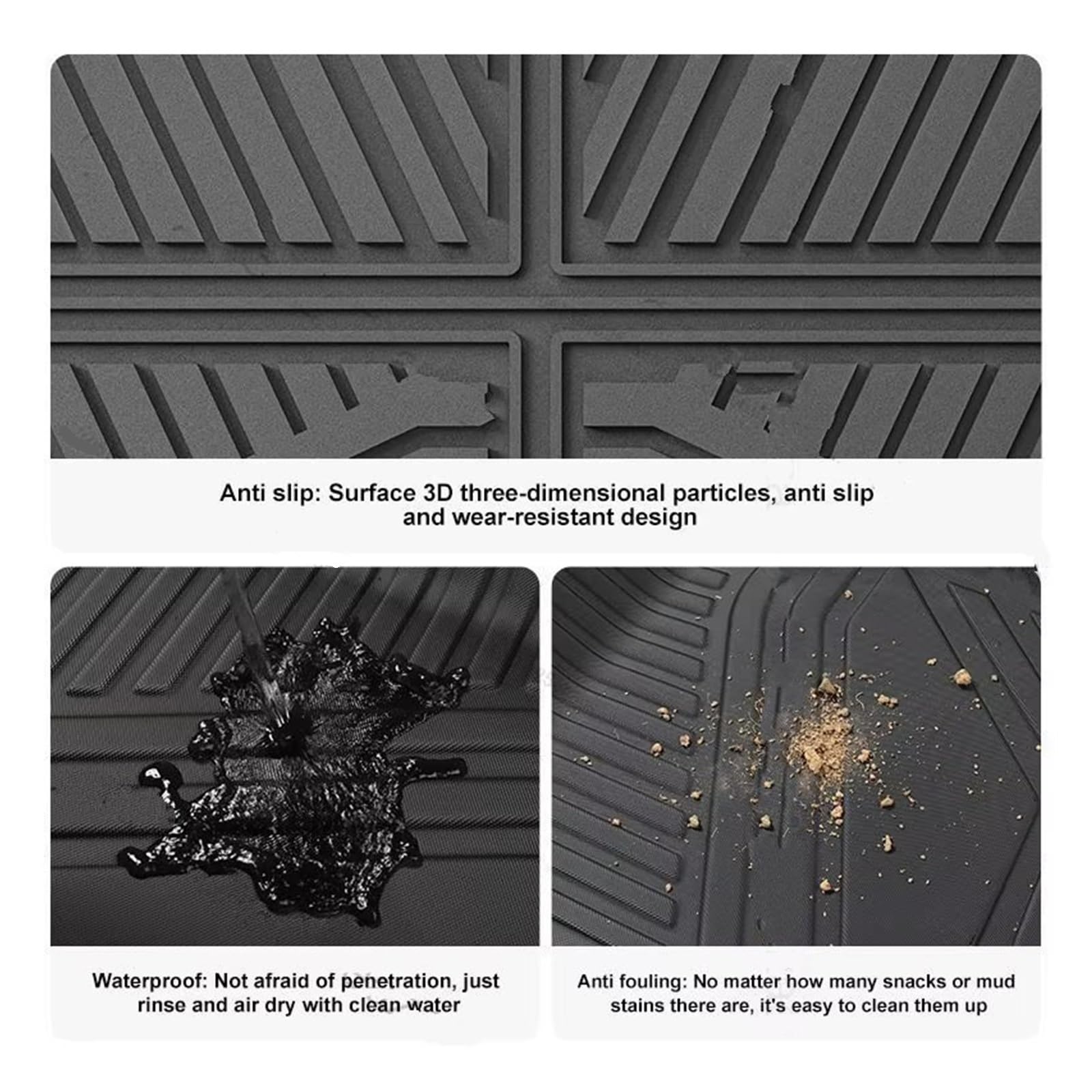 Alfombrilla Maletero Coche para Ebro S400 para HEV para Chery para Tiggo 4 para CSH para PHEV 2025 2026 TPE Estera De Maletero Bandeja Revestimiento Protector Barro(Trunk-Mat)