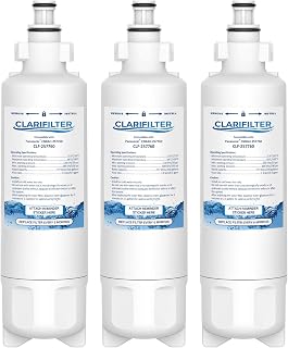 Clarifilter 257760 Fridge Water Filter Cartridge compatible with Panasonic CNRAH-257760, CNRBH-125950, PANCNRBH125950; NR-BG53V2 NR-BG53VW2 NR-B53V1 NR-B53V2 (3)
