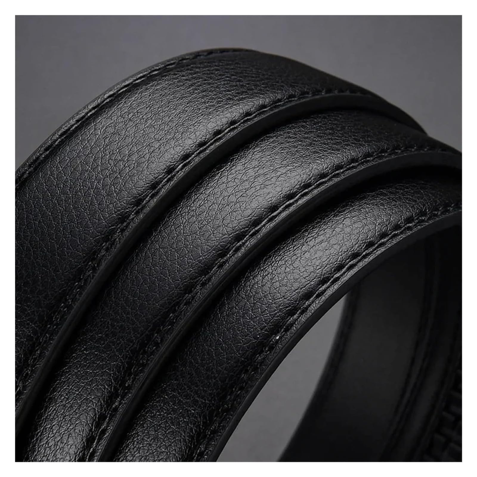 Cinturones de cuero genuino for hombre, de negocios, con hebilla de aleación ajustable automática for jeans, cinturones de cintura