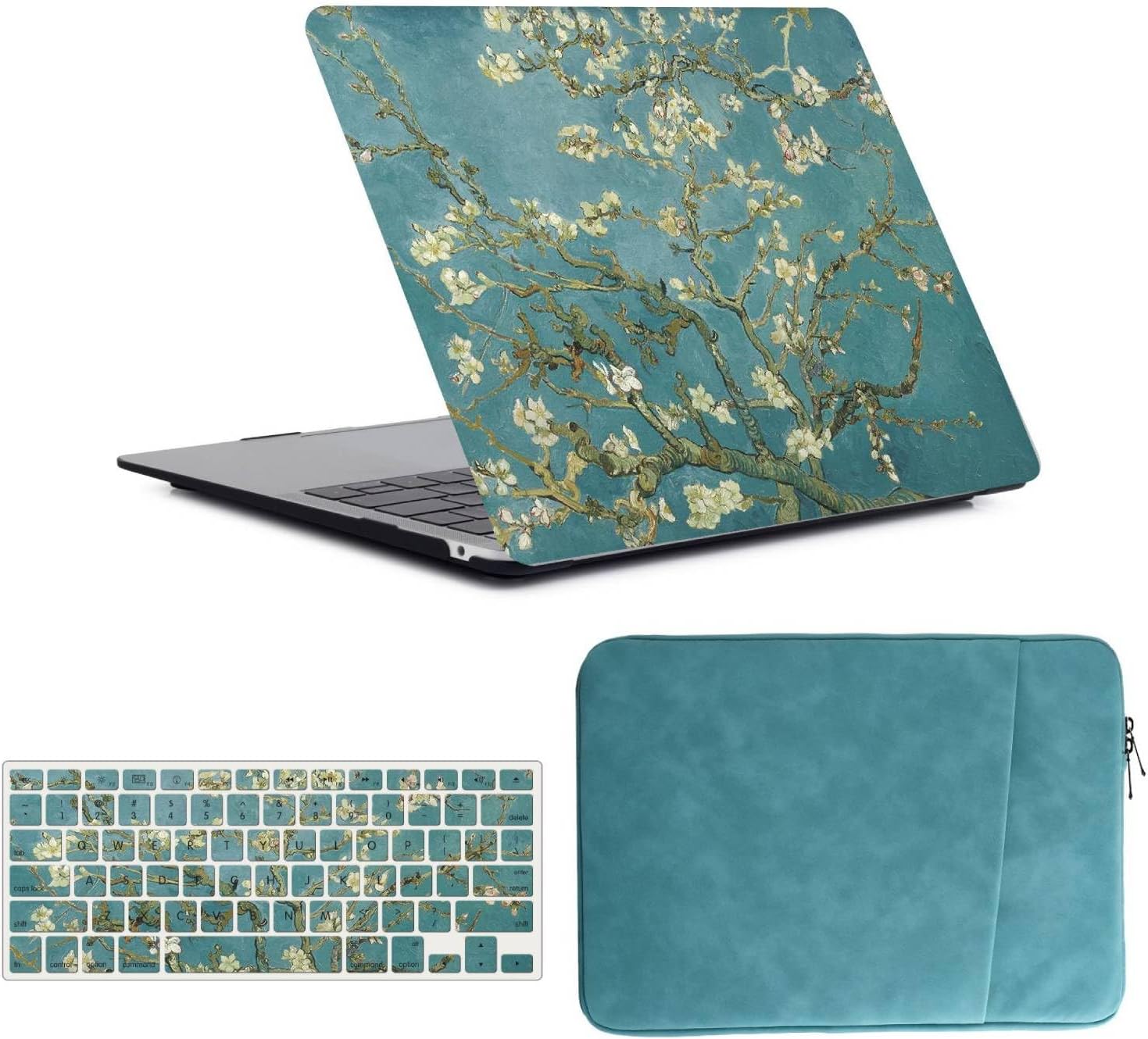 Case Compatible with MacBook Air 13 Inch 2020 2019 2018 Release Model A2337 A2179 A1932 with Retina Display & Touch ID Plastic Protective Case Hard Shell & Laptop Bag Pear Blossom