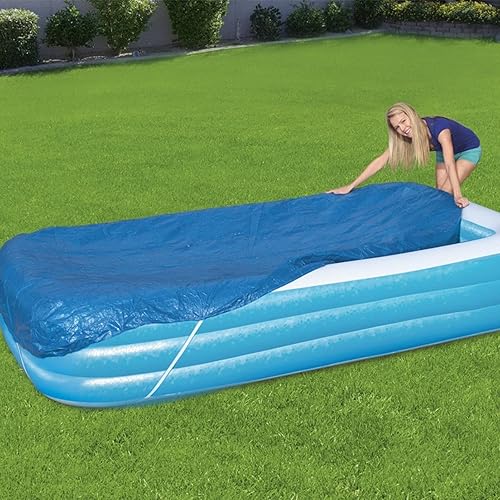 Miniatura 5 de BESPORTBLE Cubierta de piscina con protección UV para alberca, cubierta de alberca, tela para suelo inflable, cubierta contra el polvo de la piscina