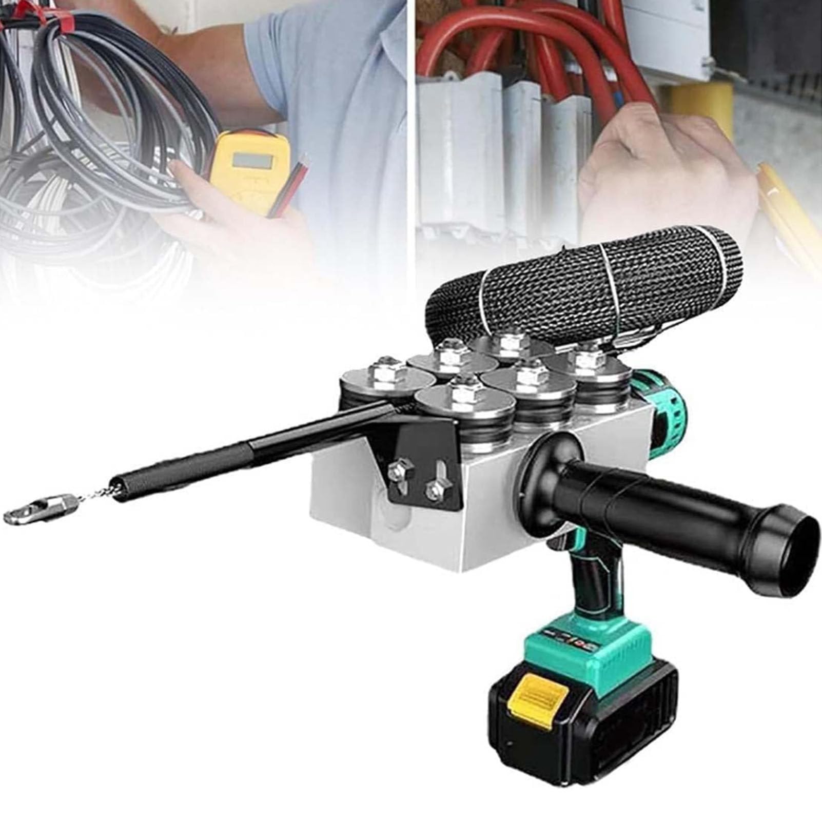 Extractor automático de cables pasacables de tuberías ocultas motorizado 40 m/min