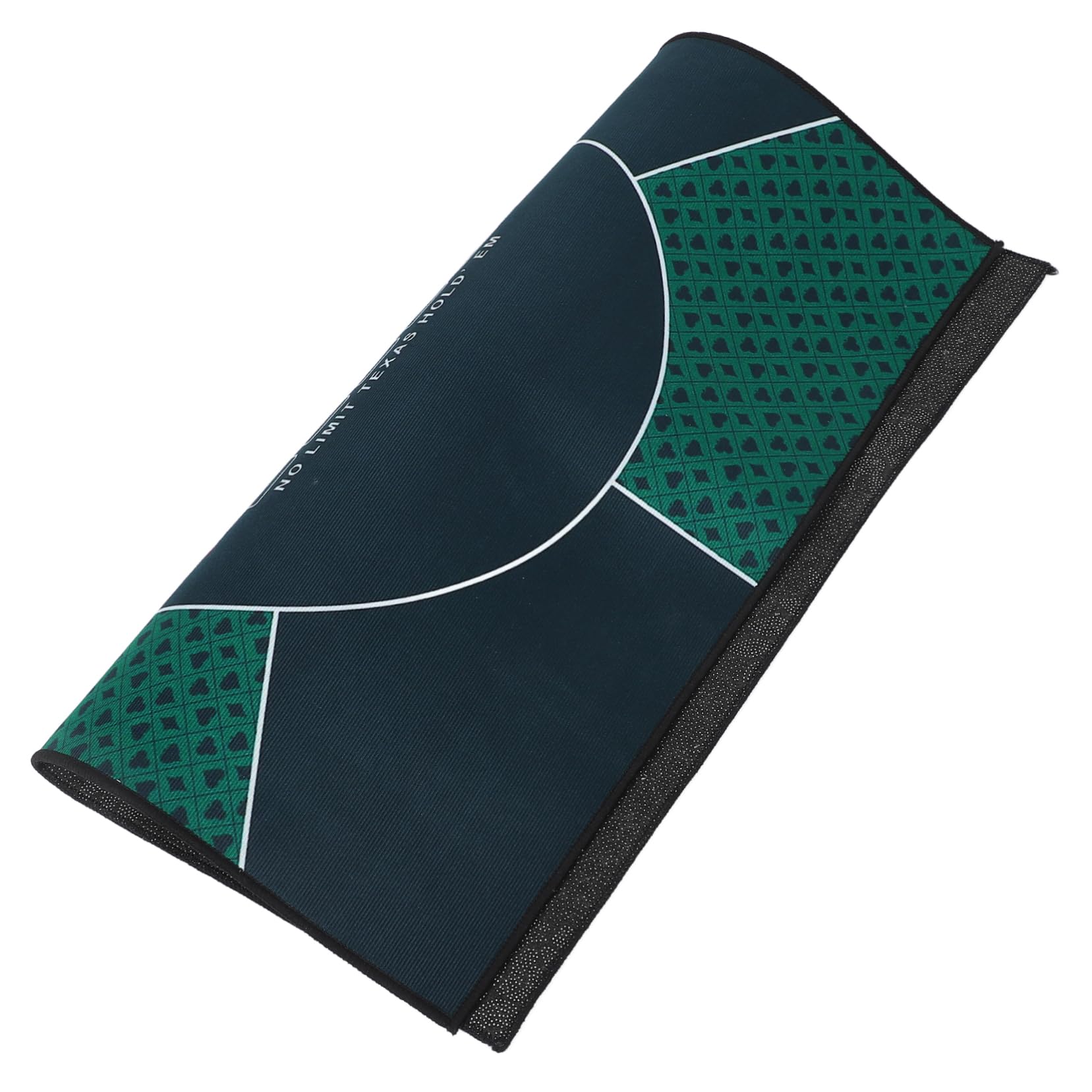 KOMBIUDA Tappeto da Poker Verde Antiscivolo Rettangolare Design Stampato per Giochi di Ruolo e Feste, Copertura per Tavoli da Gaming