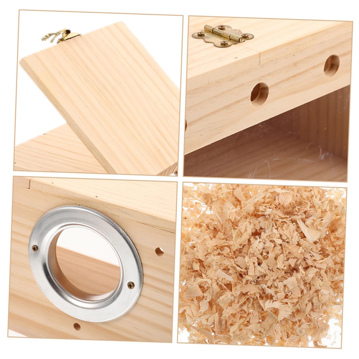 Toddmomy Caja De Cría De Loros Nidos De Pájaros para Jaulas Juguetes De Aves para Periquitos Casa De Pájaros Nido De Pájaro De Madera Accesorios De Aves Nido De Pájaro De Madera Madera