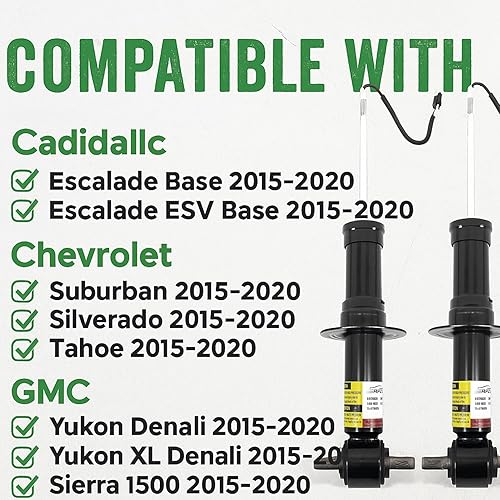 Miniatura 5 de 84176631 84977478 2 piezas APZL amortiguador delantero con magnético compatible con Cadillac Escalade Tahoe Suburban Silverado GMC Sierra 1500 Yukon