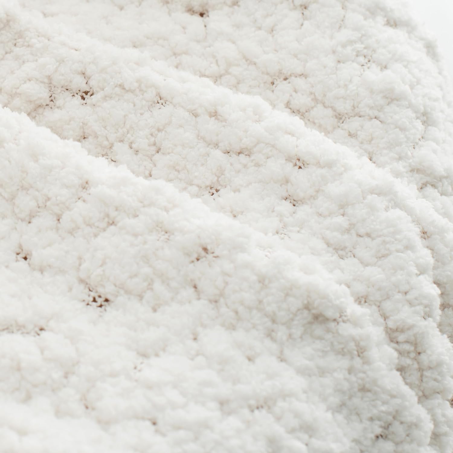 Throw Blanket for Couch, White Luxury Knitted Throws 50"x60", Textured Blankets with Handmade Fringe Tassels for Bed Sofa Decorative, Chunky Soft Farmhouse Boho Home Decor - Image 8