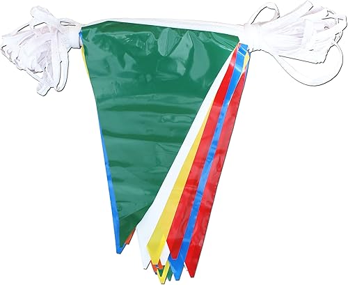 Multicolor: banderín de plástico de 100 pies disponible en Yaxa Guatemala