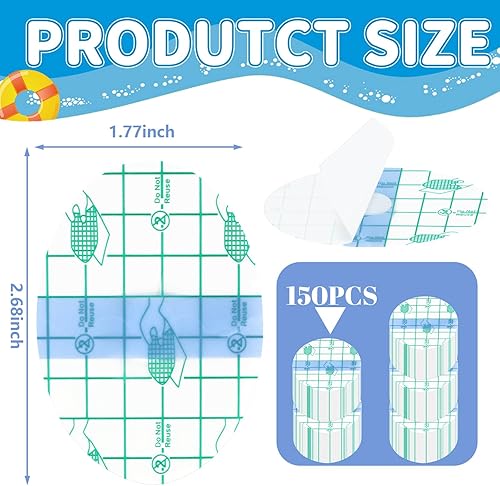 Miniatura 2 de Whaline 150 unidades de cubiertas impermeables para los oídos del baby shower, natación, protectores de oídos, protectores de oídos desechables para