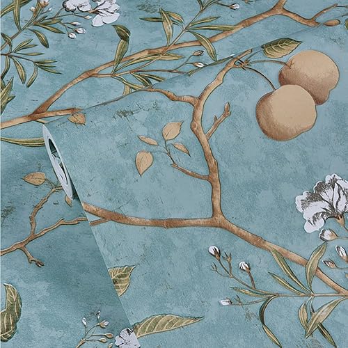 Moyishi Pegatina de papel rosa floral vintage para cajón de aparador, 17.7 x 78.7 pulgadas (M verde)