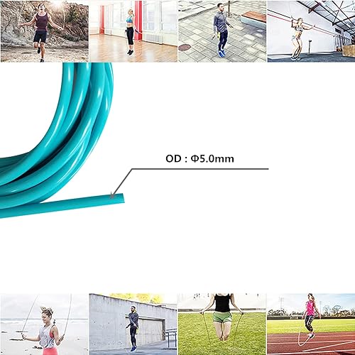 Miniatura 2 de Cable de repuesto para cuerda de saltar pesada, 4 cuerdas de saltar profesionales de 10 pies para cuerdas de salto pesadas, OD 0.197 in