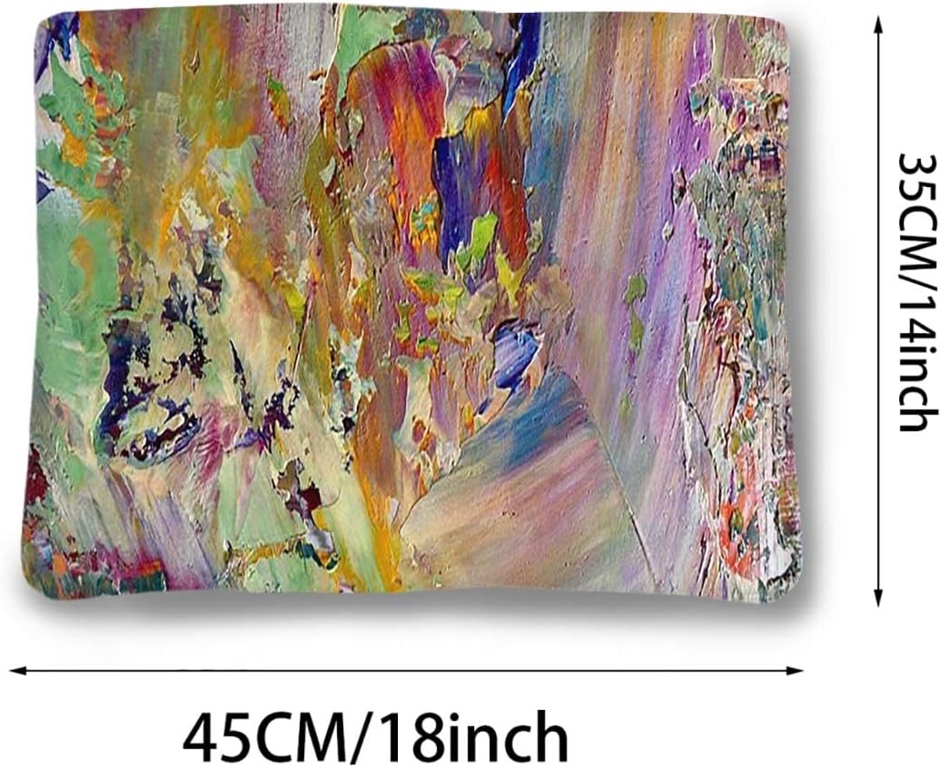 review Multicolor Pet Dog Bed Blankets Oil Painting Style Abstract Watercolors Print Ultra Soft Warm Plush Puprug Puppy Bed Cushion Pastel 14
