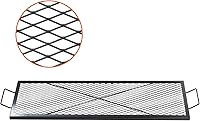 Vista 8 de VEVOR X-Marks - Rejilla para parrilla de hoguera, rejilla de cocción rectangular, parrilla de acero resistente para fogata BBQ con mango y alambre