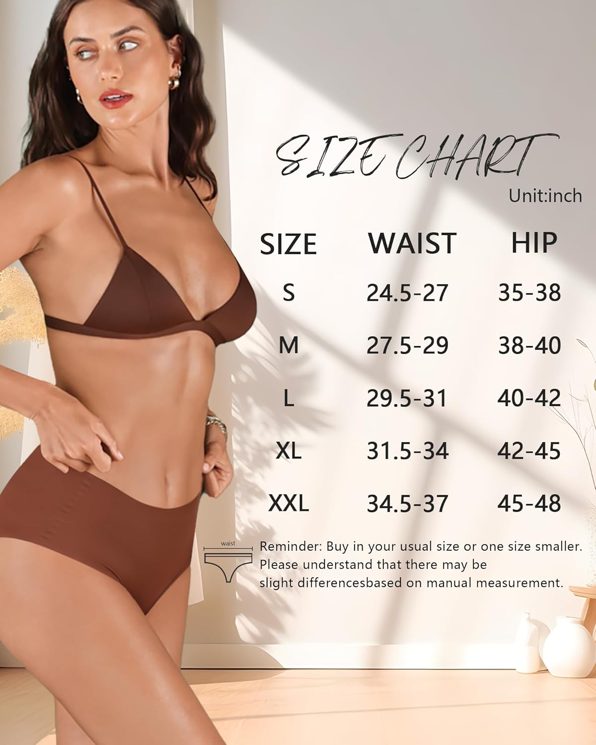 LEVAO Women's High Waisted Seamless Underwear No Show Full Coverage Briefs Stretchy Invisible Panties Cheeky Pack of 6 - Image 6