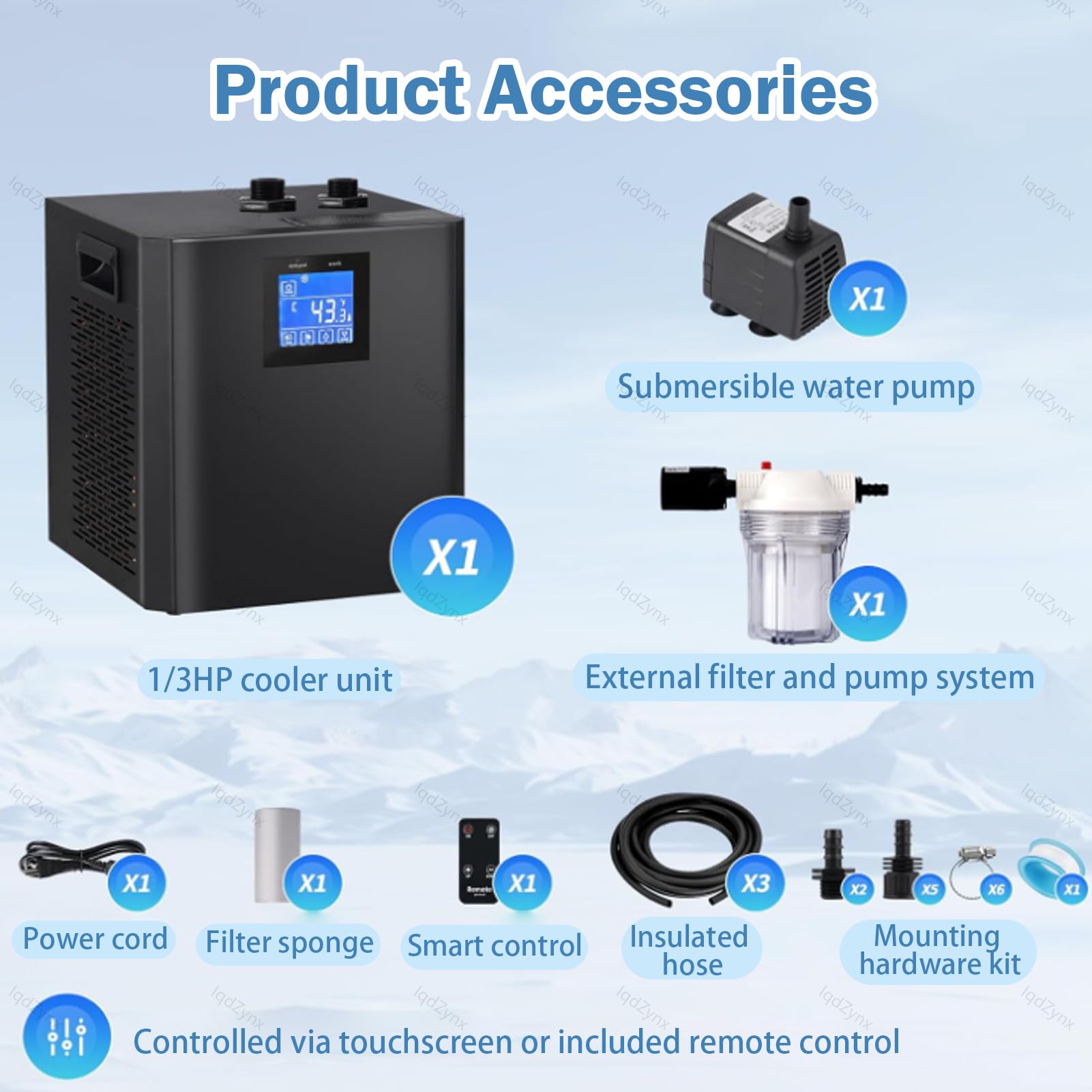 Ice Bath Chiller - Enfriador de agua fría controlado por botón con filtro externo y bomba sumergible para atletas y uso de recuperación en el hogar