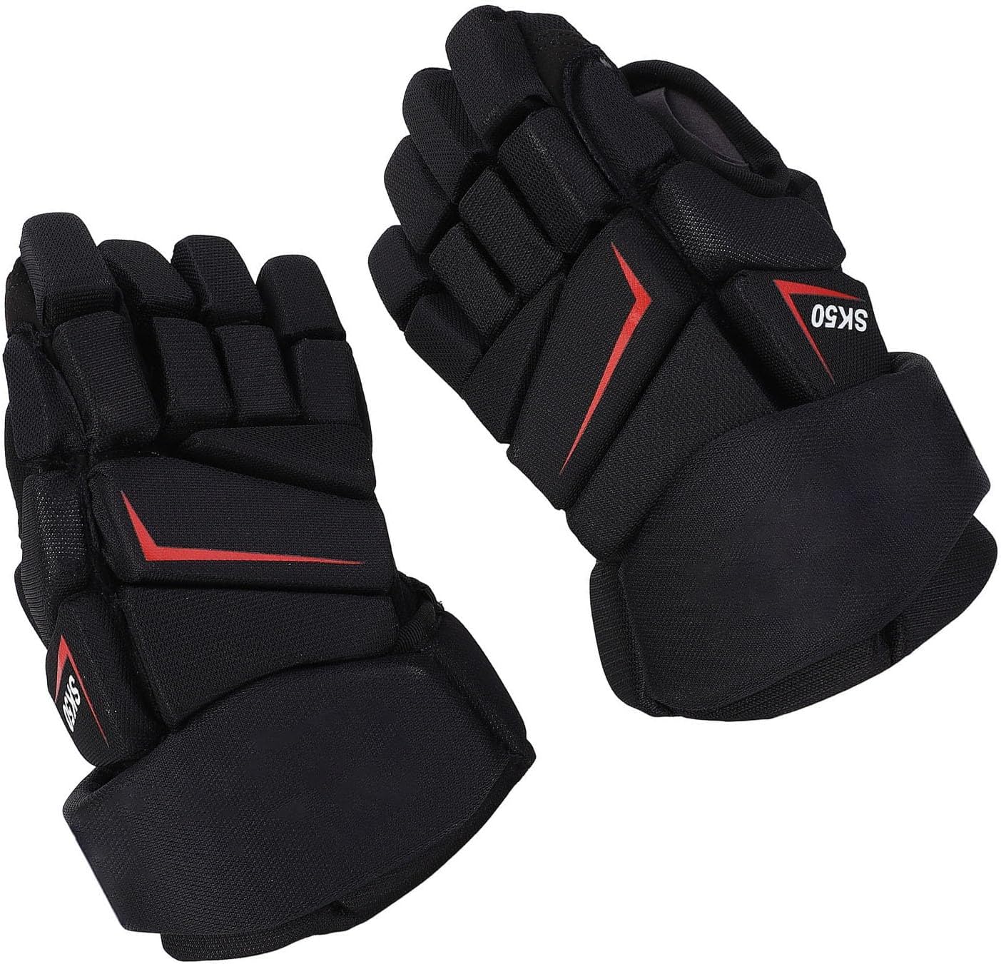 Ice Hockey Gloves, Breathable Protective Nylon Fabric, 1 Pair - Maximum Hand Safety, Flexible Fit, Suitable for Adult Youth Players