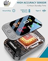 Vista 4 de GRAY RHINO Travel Carbon Monoxide Detectors Portable with Alarm Standable 3-in-1 CO Detector Humidity Temperature Mini Pocket Size Co Gas Monitor