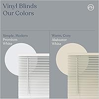 Vista 5 de MOOD Mini persianas de oscurecimiento de habitación de 1 pulgada Persianas de 35.5 pulgadas para ventanas Tratamiento de ventana de vinilo