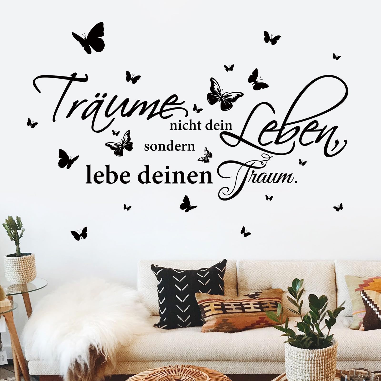 Wandtattoos fürs Wohnzimmer ufengke Wandtattoo Sprüche Einfache Sweet Dreams Worte Große Dekorative